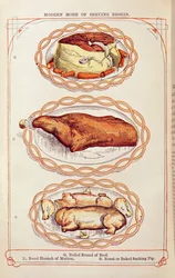 Modern Mode of Serving Dishes, from Mrs. Beaton